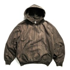 画像1: Los Angeles Apparel 14oz Drip Dye Heavy Fleece Hoodie - Olive (1)