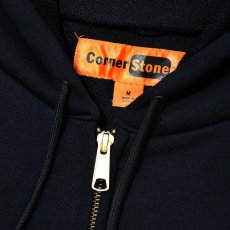 画像4: Corner Stone Heavyweight Full Zip Thermal Lined Hooded Sweatshirts - Black (4)