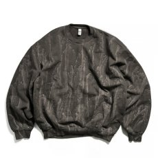 画像1: Los Angeles Apparel 14oz Drip Dye Heavy Fleece Crewneck - Black (1)