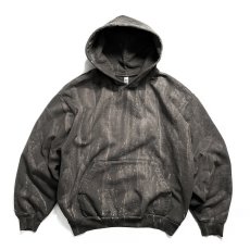 画像1: Los Angeles Apparel 14oz Drip Dye Heavy Fleece Hoodie - Black (1)