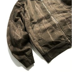 画像5: Los Angeles Apparel 14oz Drip Dye Heavy Fleece Zip Hoodie - Olive (5)