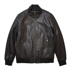 画像1: Calvin Klein Single Riders Jacket - Brown (1)