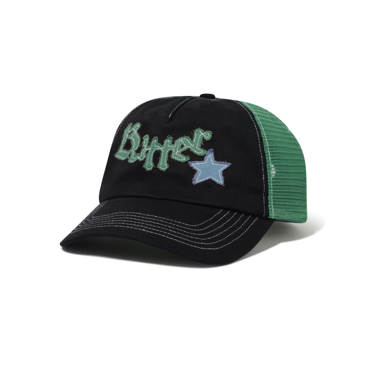 画像1: Butter Goods Edge Trucker Cap - Black (1)