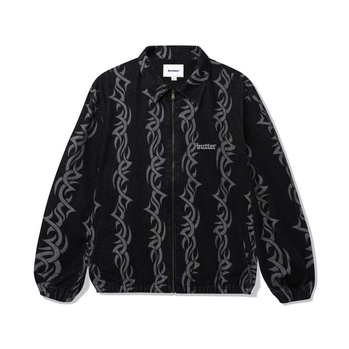 画像1: Butter Goods Tribal Denim Jacket - Black (1)