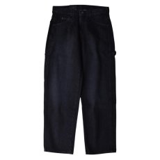 画像2: Dickies Relaxed Fit Heavyweight Carpenter Jeans - Black Denim (L9D) (2)