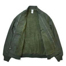 画像2: Oscar Sports Sherpa Lined Derby Jacket - Olive (2)