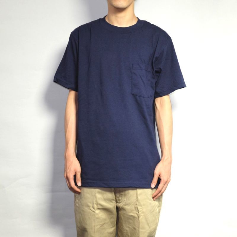 Pro Club Heavyweight Cotton Short Sleeve Pocket T Shirt Navy プロクラブ ヘビーウェイト コットン ショート スリーブ ポケット Tシャツ ネイビー Rawdrip