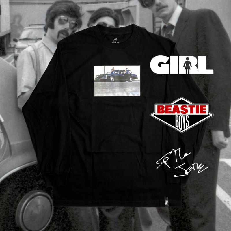 Girl Skateboards X Beastie Boys X Spike Jonze Long Sleeve T Shirts Black ガールスケートボード X ビースティボーイズ X スパイクジョーンズ ロングスリーブ Tシャツ ブラック Rawdrip