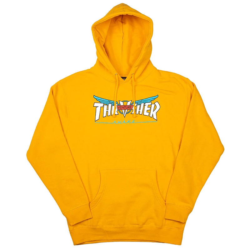 Thrasher Venture Collab Hooded Sweatshirts Gold スラッシャー ベンチャー コラボ スウェット フーディ Rawdrip