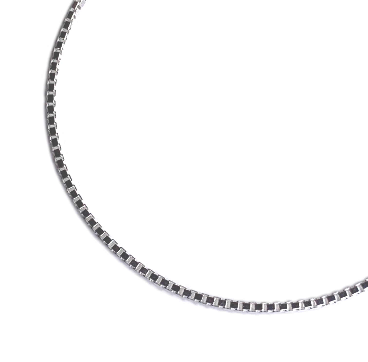 925 Sterling Silver 1.5mm Box Chain Necklace / 925 シルバー 1.5mm