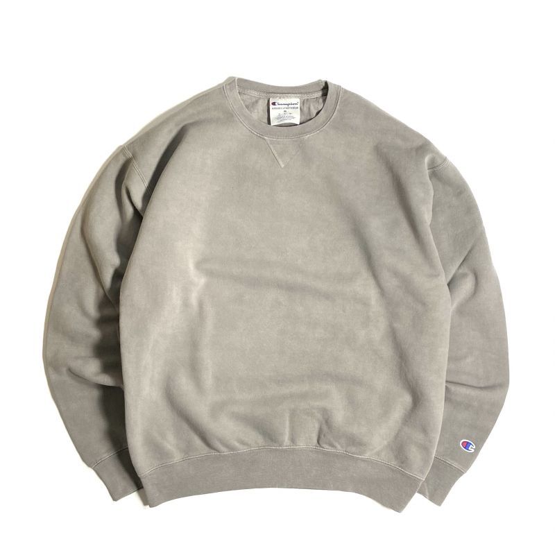 Champion 10oz Garment Dyed Crewneck Sweatshirts Concrete チャンピオン 10オンス ガーメントダイ クルーネック スウェット コンクリート Rawdrip