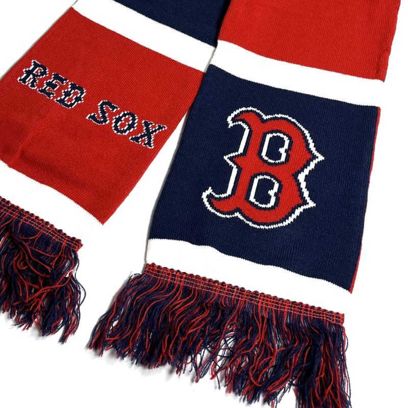 MLB Official Acrylic Color Block Scarf ''Boston Red Sox