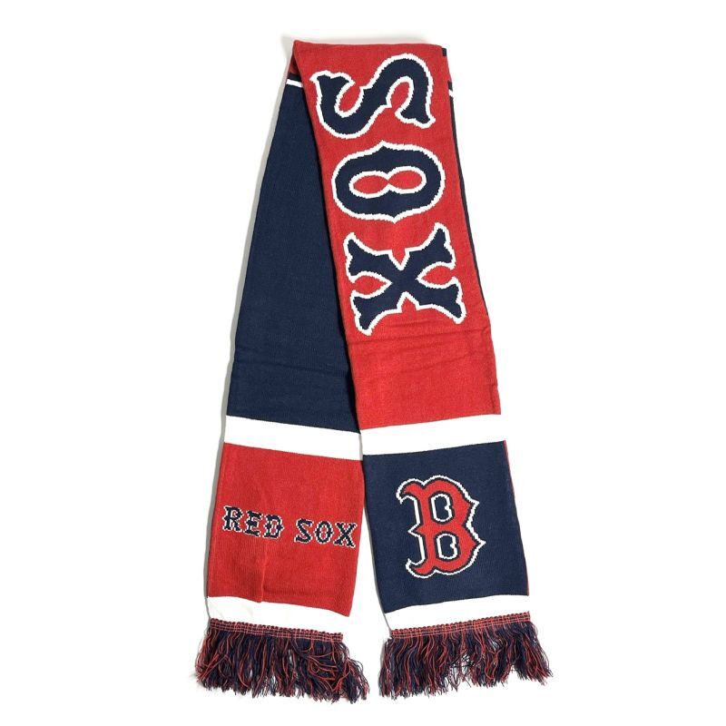 MLB Official Acrylic Color Block Scarf ''Boston Red Sox