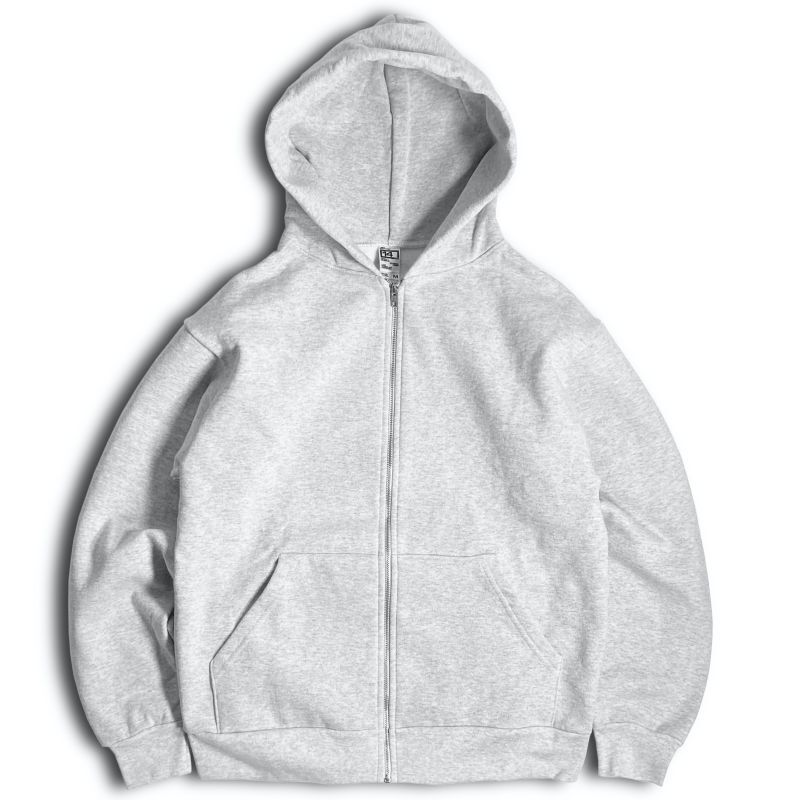 Los Angeles Apparel 14oz Heavy Fleece Full Zip Hoodie Ash / ロサンゼルスアパレル  14オンス ヘビーフリース フルジップ スウェットフーディ アッシュ - RAWDRIP