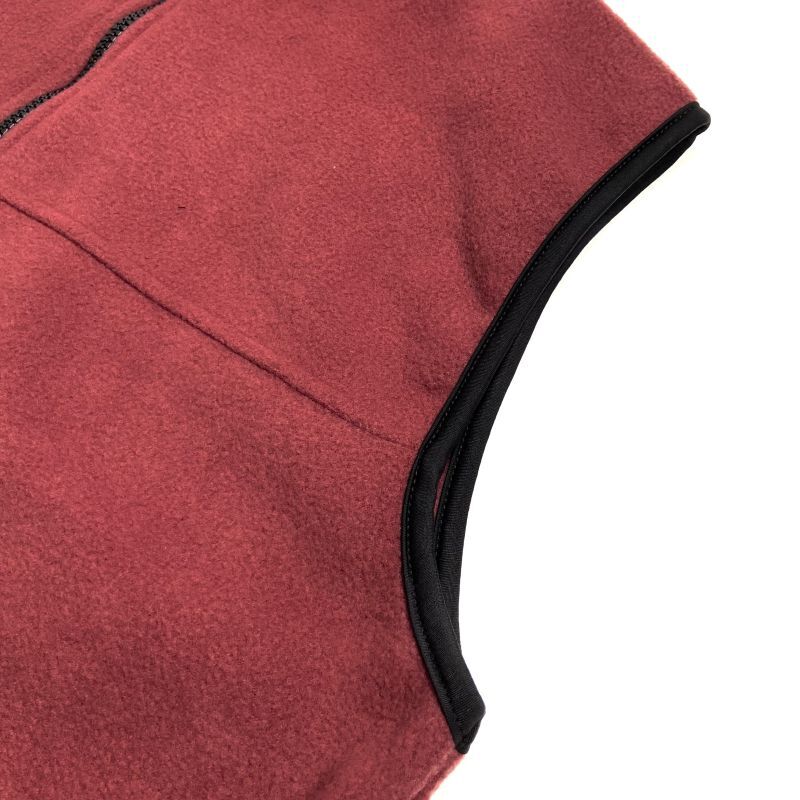 burgundy fleece vest