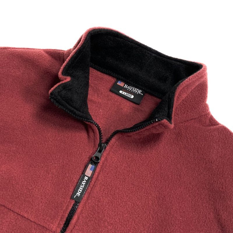 burgundy fleece vest