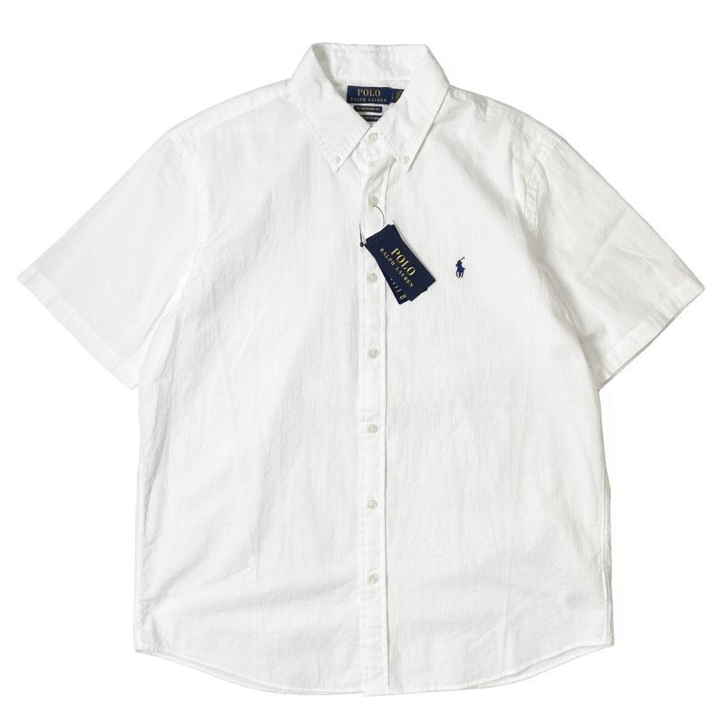 Polo Ralph Lauren S/S Stripe Seersucker Shirts White / ポロ