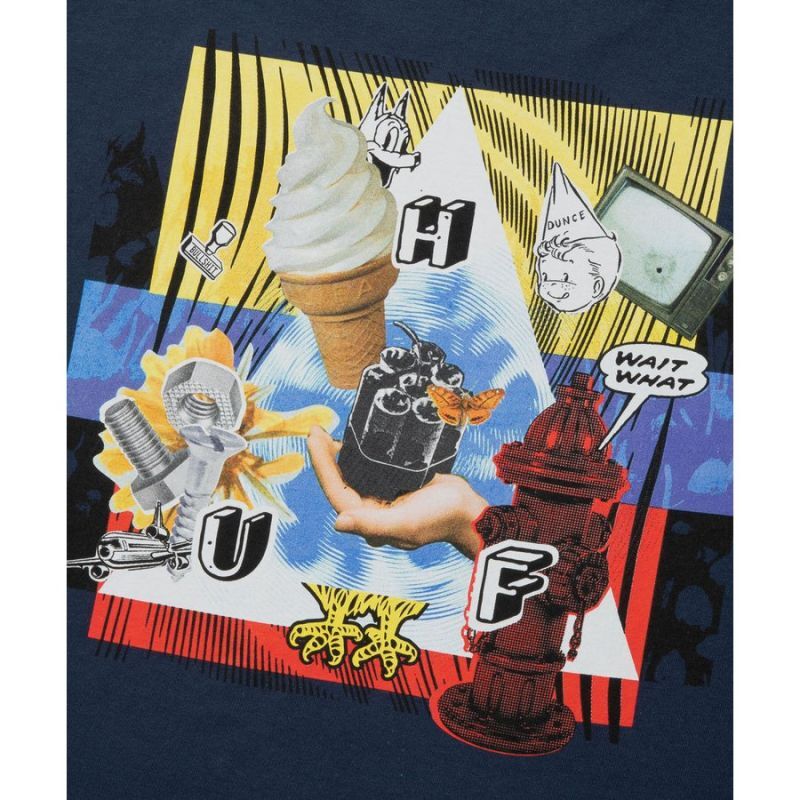 HUF Seeing Things TT T-Shirts Navy / ハフ シーイング シングス