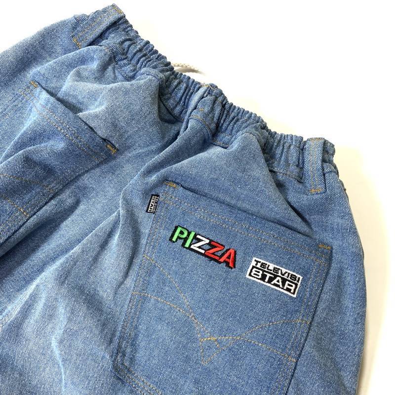 Televisi StarｘPizza Denim Pants Light Blue / テレビジスタ―ｘピザスケートボード デニムパンツ ライトブルー  - RAWDRIP