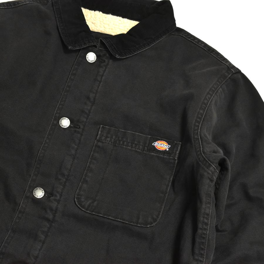 Dickies Stonewashed Duck Lined Chore Coat Stonewash Black