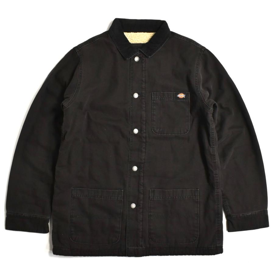 Dickies Stonewashed Duck Lined Chore Coat Stonewash Black