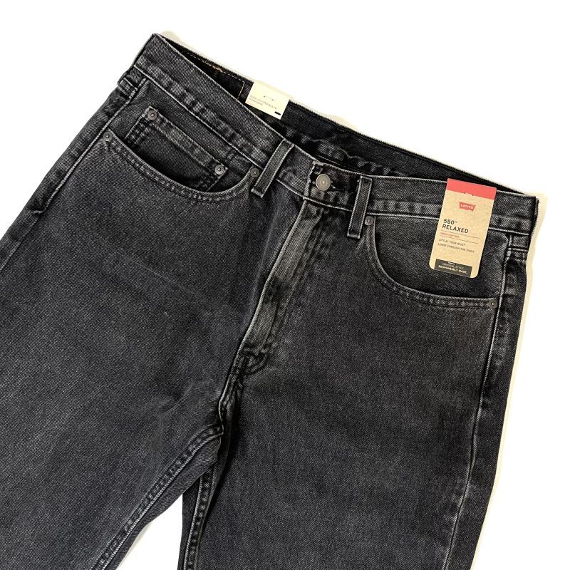 Levi's 550-0113 Relaxed Tapered Leg Jeans Dark Black Wash