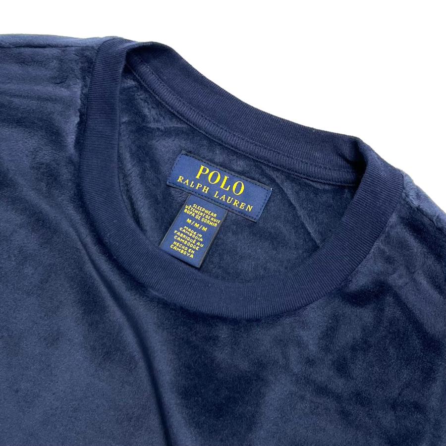 Polo Ralph Lauren Plush Velour Crew Navy / ポロ ラルフローレン