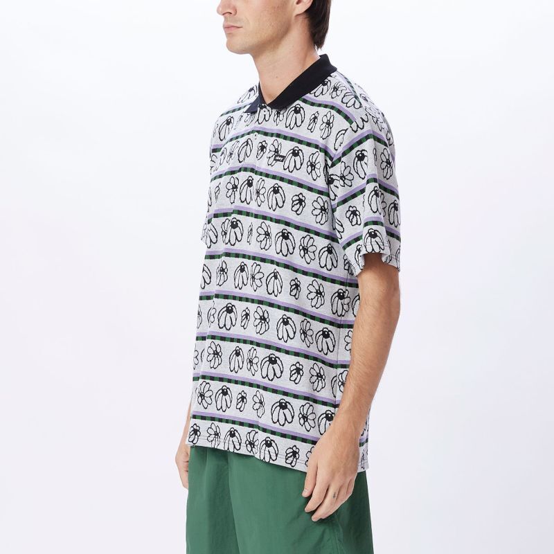 OBEY Expand Jacquard S/S Polo Shirts Black Multi / オベイ ショート