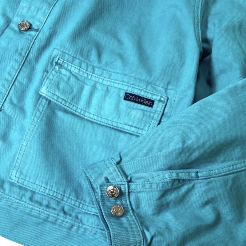 Calvin Klein Denim Coverall Jacket Turquoise / カルバンクライン