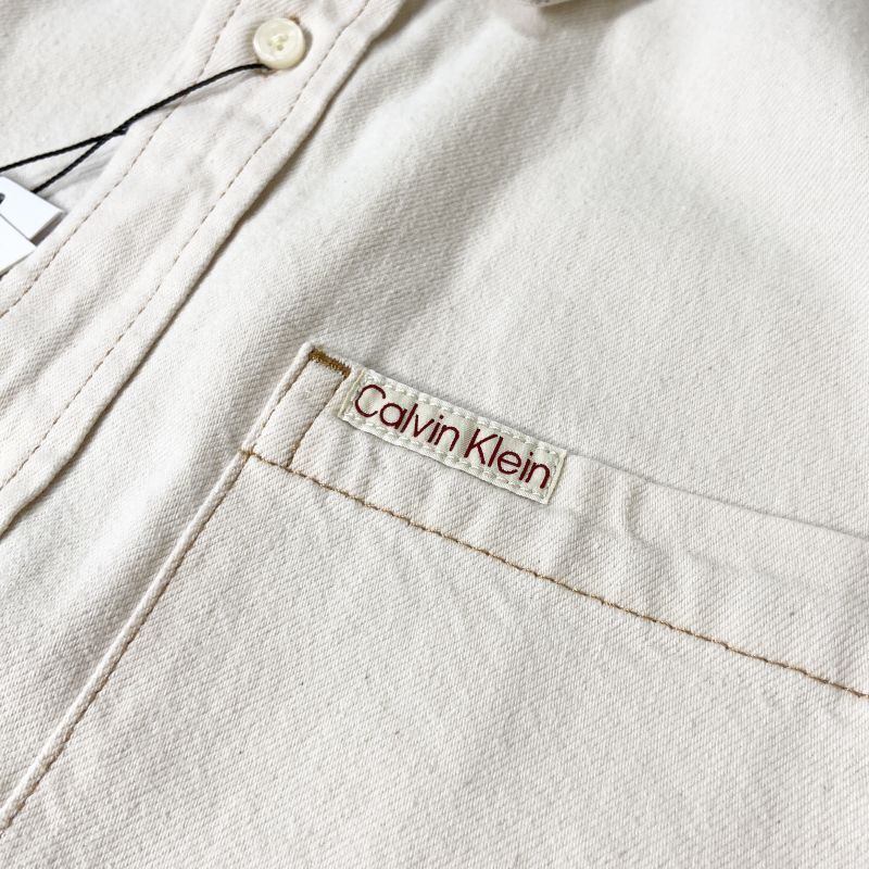 Calvin Klein S/S Denim Shirts Natural / カルバンクライン ショート
