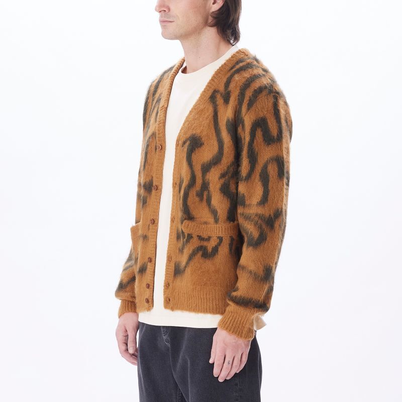 OBEY Pally Cardigan Catechu Wood / オベイ パリー カーディガン