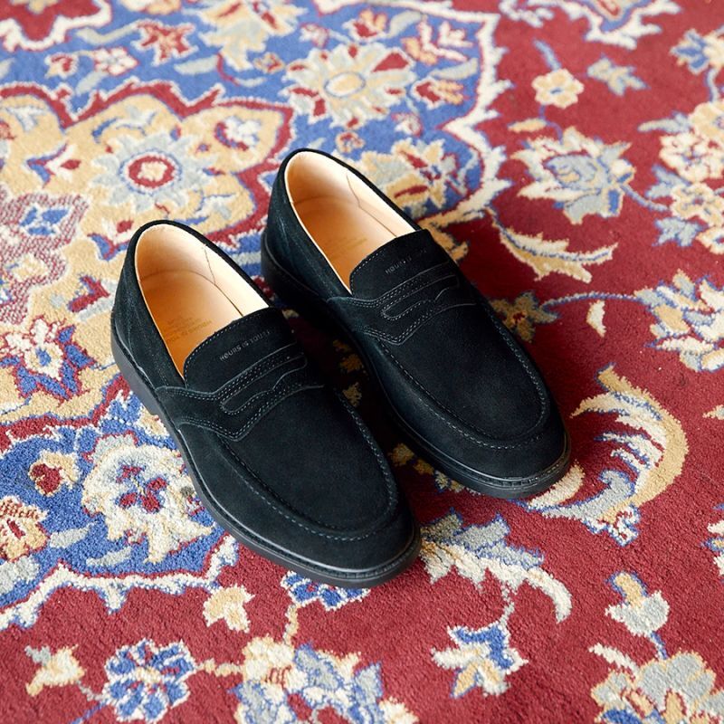 Hours Is Yours Quick Strike Cohiba Penny Loafer Black Suede 