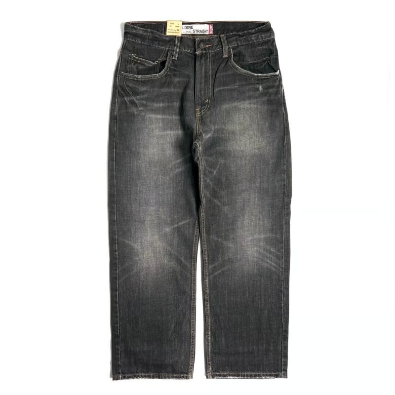 Deadstock US Levi's 569 Loose Straight Jeans 1269 Black Washed ...