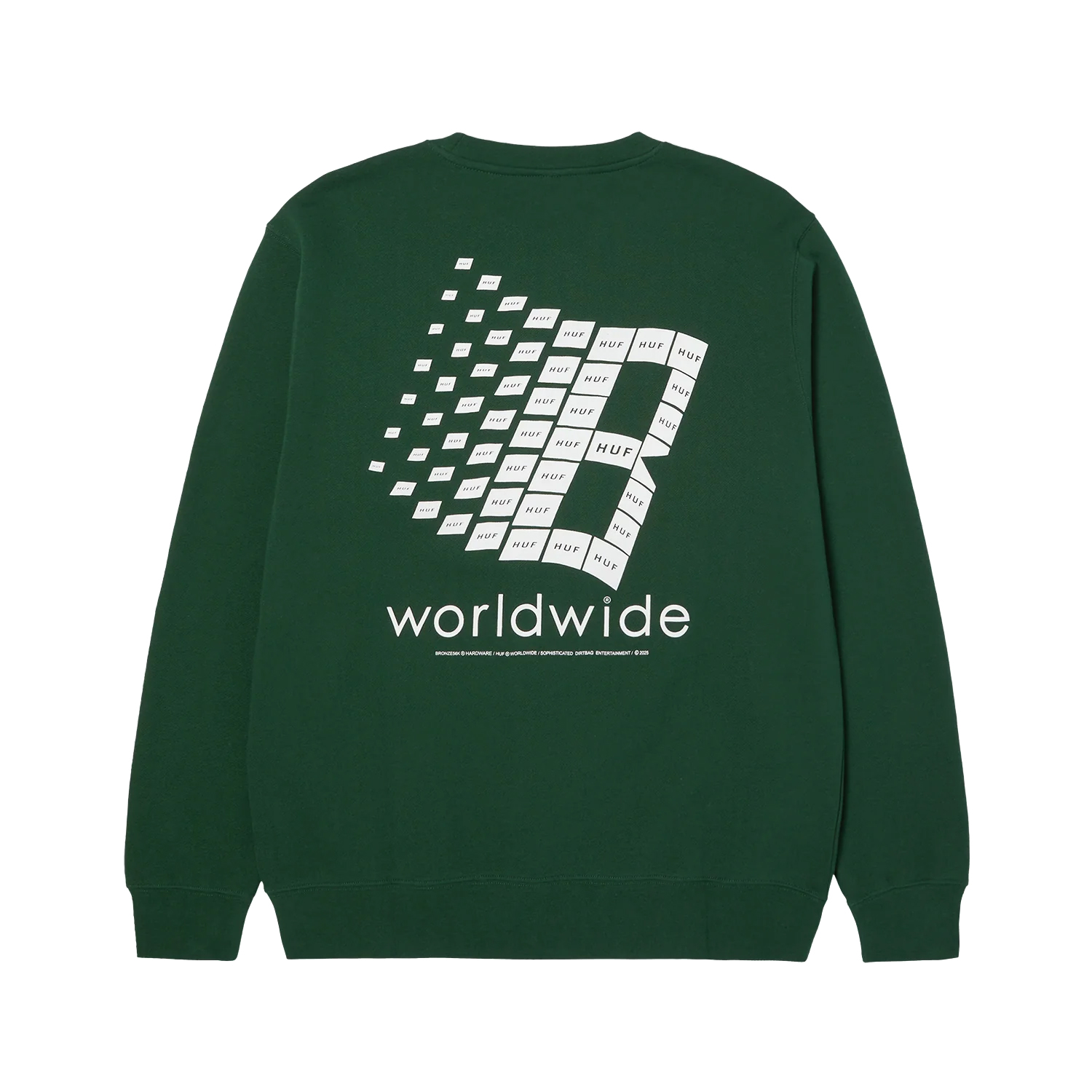 HUF x Bronze56k Crewneck Sweatshirts Forest Green / ハフｘブロンズ クルーネック スウェット  フォレストグリーン - RAWDRIP