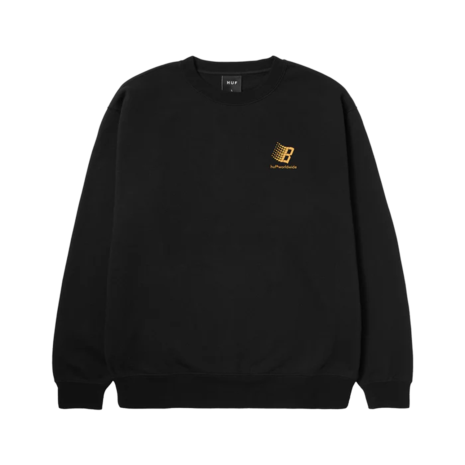 HUF x Bronze56k Crewneck Sweatshirts Black / ハフｘブロンズ クルーネック スウェット ブラック -  RAWDRIP